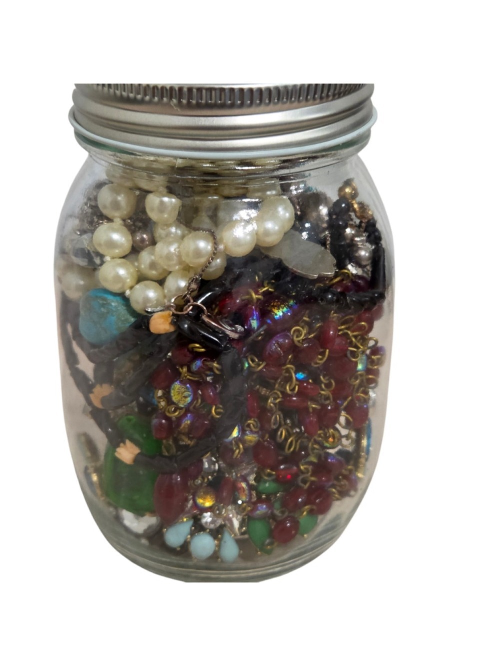 Jewelry Jar Women's Jewelry For Crafts, Repurpose